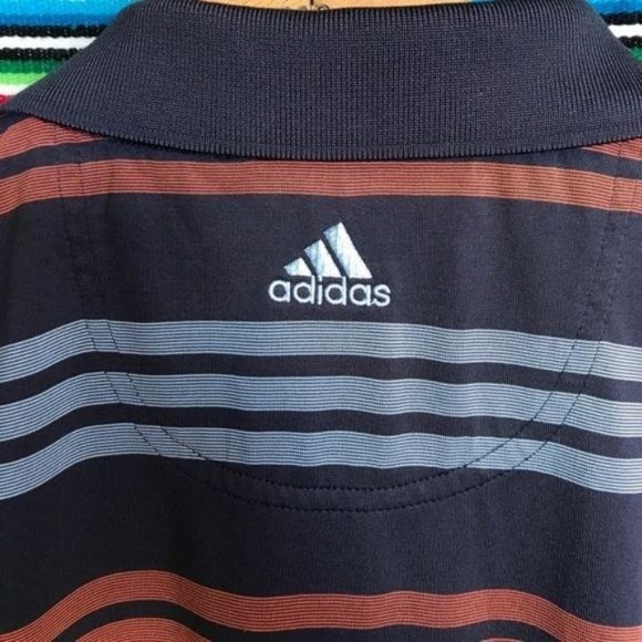 Adidas Climacool Striped Polo Men’s Embroidered Lo - Picture 3 of 6